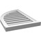 Ekena Millwork Quarter Round Top Left Surface Mount PVC Gable Vent w/ 2"W x 2"P Brickmould Sill Frame, 18"W x 28"H GVPQL18X2803SF - alternate 5